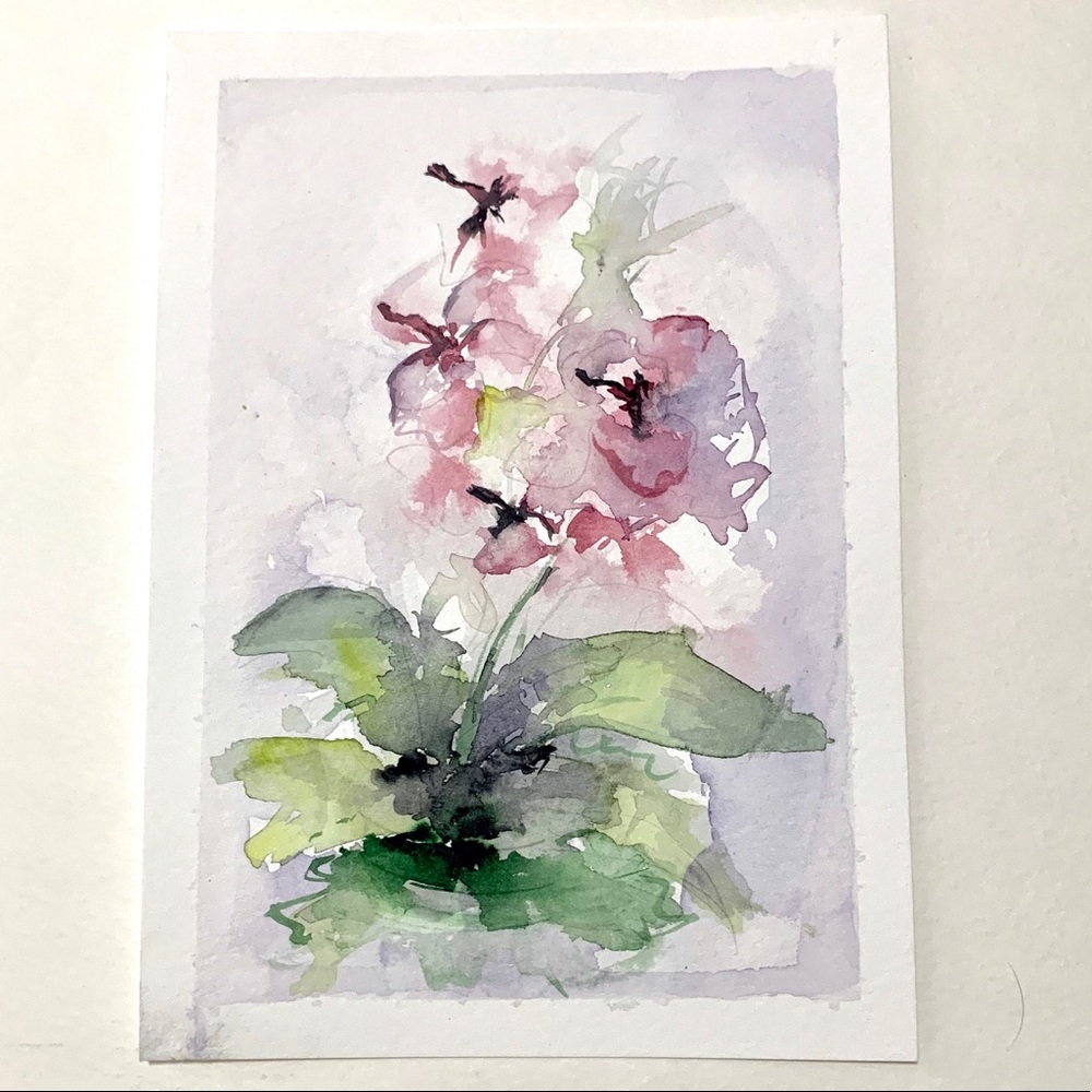 Watercolor floral card 🌸🌺🌼